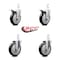 Service Caster 5 Inch Black Poly Swivel 3/4 Inch Square Stem Caster Total Lock Brakes SCC, 2PK SCC-SQTTL20S514-PPUB-BLK-34-2-S-2 - alternate 3
